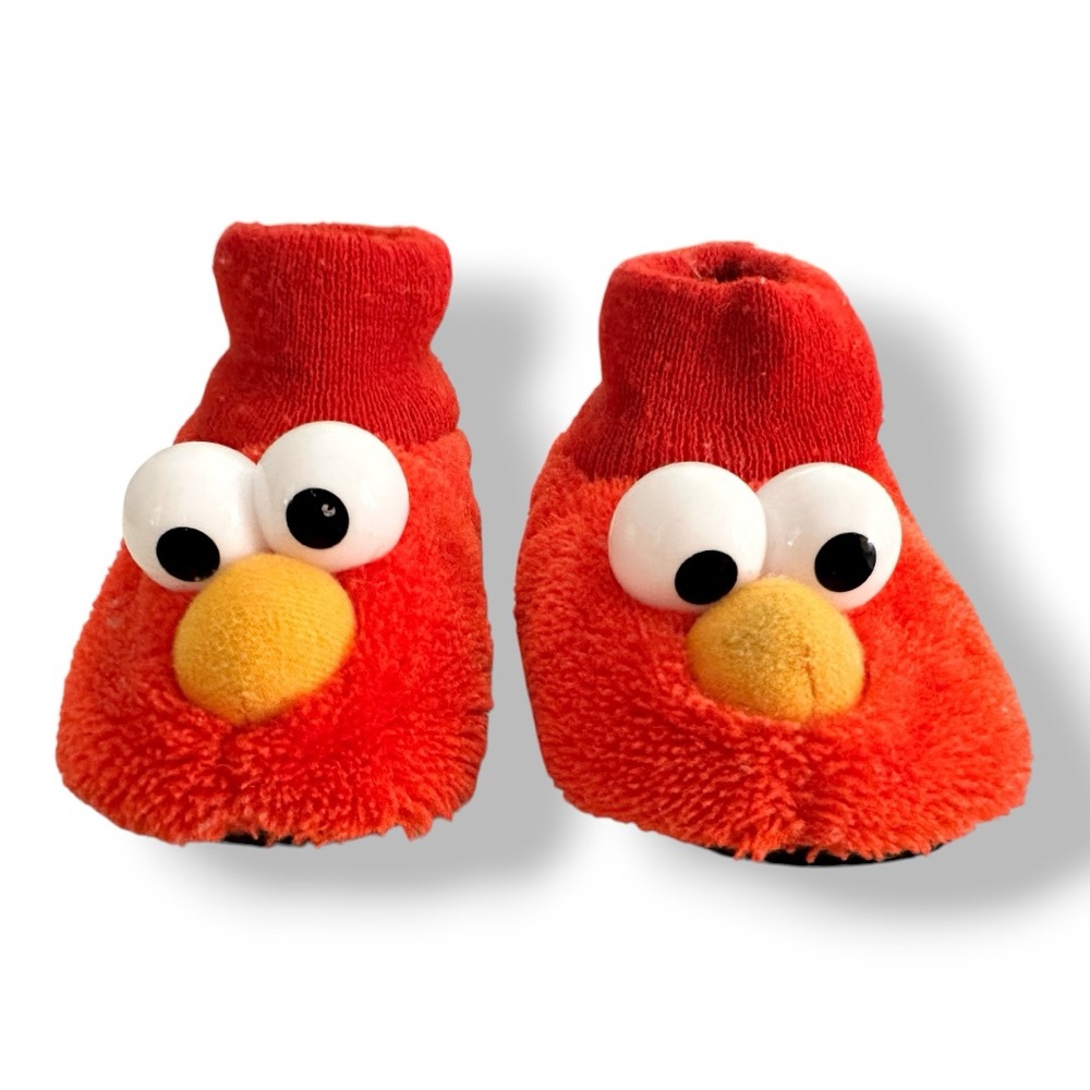 Toddler Sesame Street Elmo Sock Slippers (5T-6T)